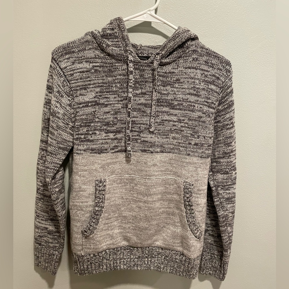 Retrofit Gray Two Toned Sweater Hoodie Size Small